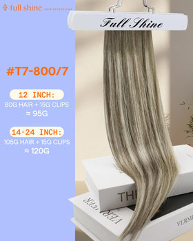 Détails des clips des extensions de cheveux Ombre Full Shine