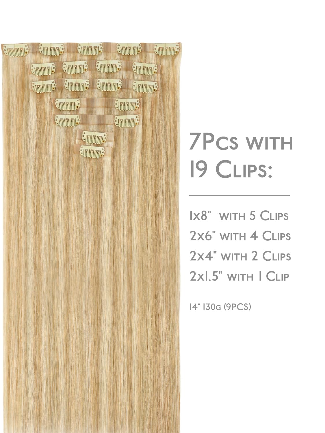 Détails des clips des extensions de cheveux Wennalife