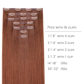 Détails des clips des extensions de cheveux Wennalife