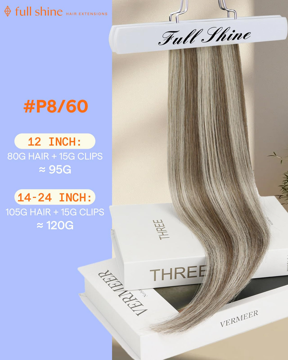 Détails des clips des extensions Full Shine