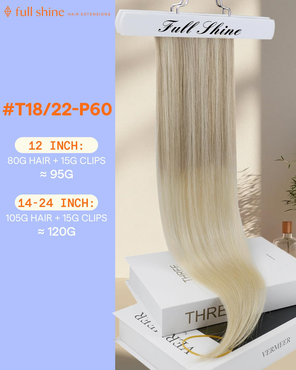 Détails des clips des extensions Full Shine pour un maintien sécurisé