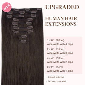 Détails des clips des extensions GOO GOO en cheveux humains