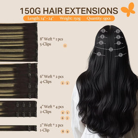 Détails des clips en acier inoxydable des extensions capillaires DOORES