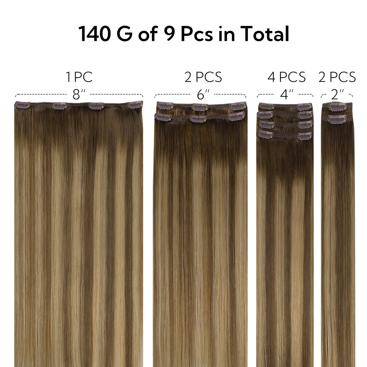 détails des clips en acier inoxydable des extensions capillaires hotbanana