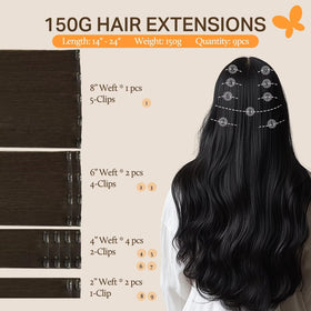Détails des clips en acier inoxydable des extensions de cheveux DOORES