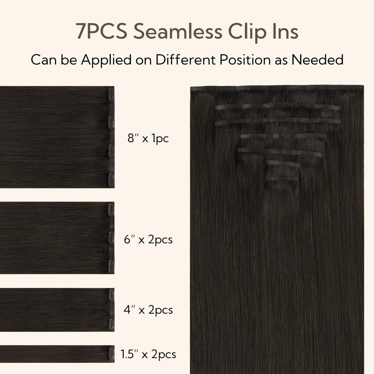 Détails des clips en acier inoxydable des extensions de cheveux hotbanana