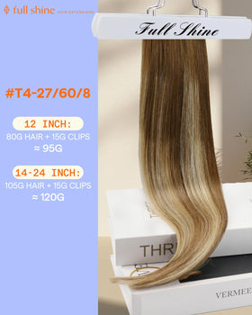 Détails des clips en acier inoxydable des extensions Full Shine