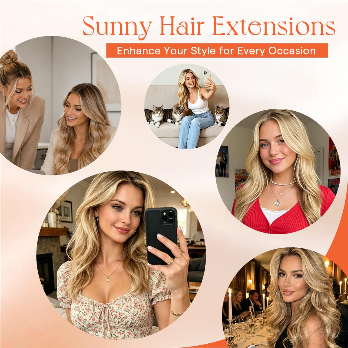 Détails des clips en acier inoxydable des extensions Sunny Hair