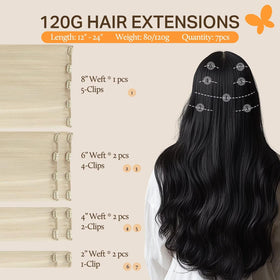 Détails des clips en métal U des extensions de cheveux DOORES