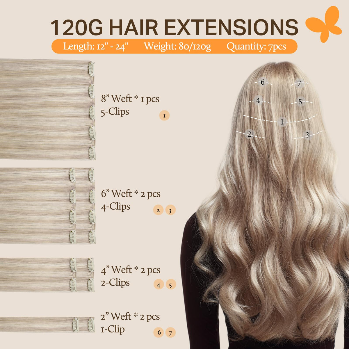 Détails des clips en métal U des extensions DOORES