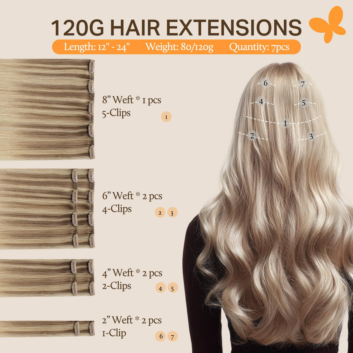 Détails des clips en métal U des extensions DOORES