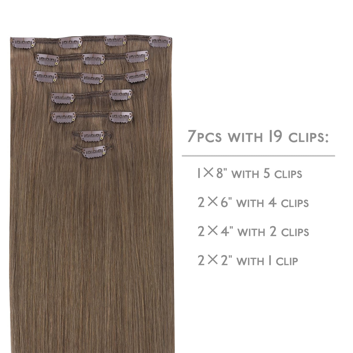 Détails des clips en silicone des extensions capillaires Wennalife
