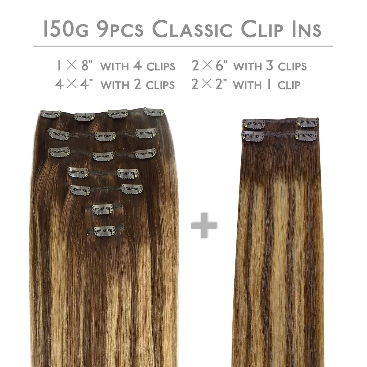 Détails des clips en silicone des extensions capillaires Wennalife