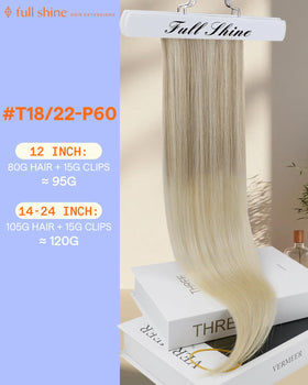 Détails des clips en silicone des extensions de cheveux Full Shine