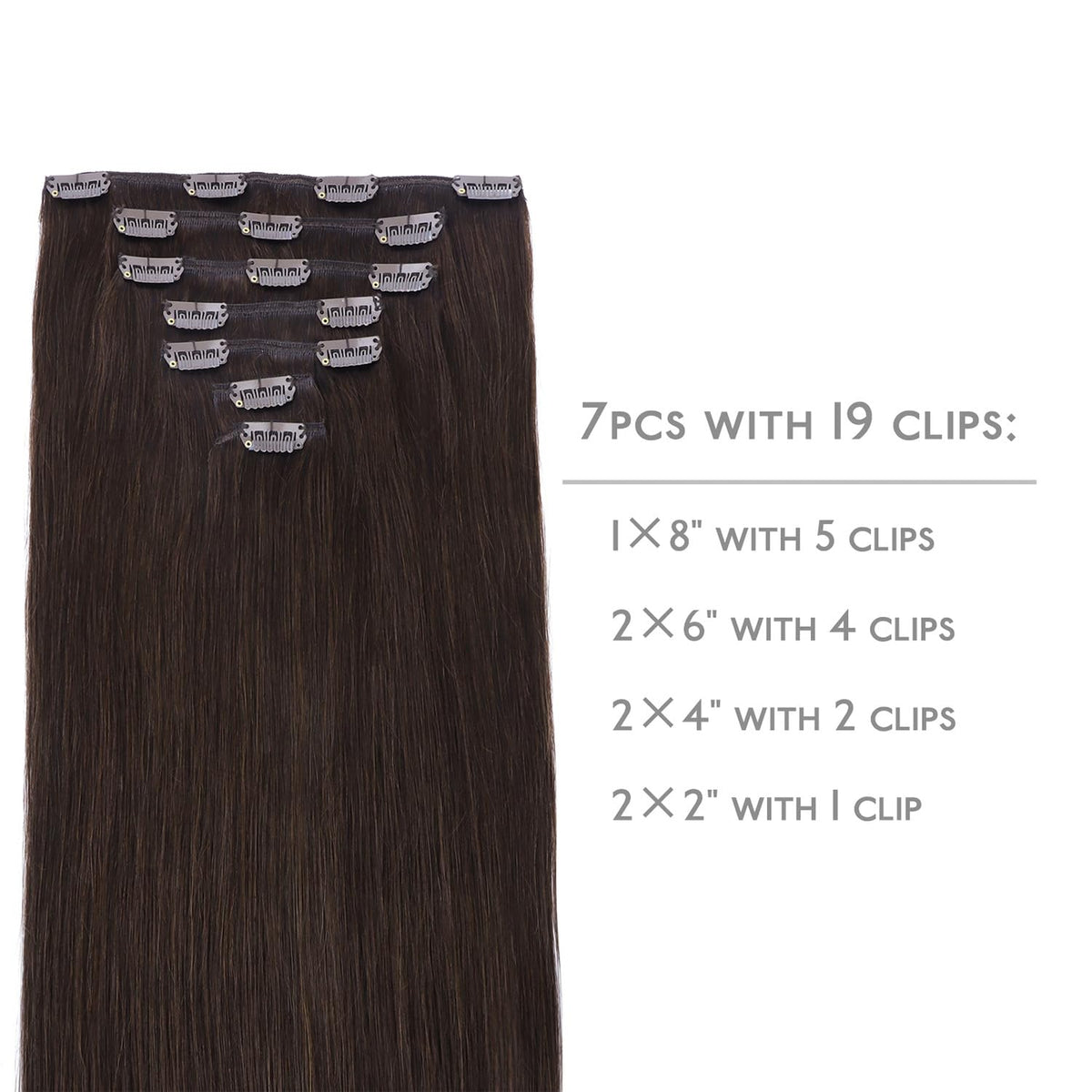 Détails des clips en silicone des extensions de cheveux Wennalife