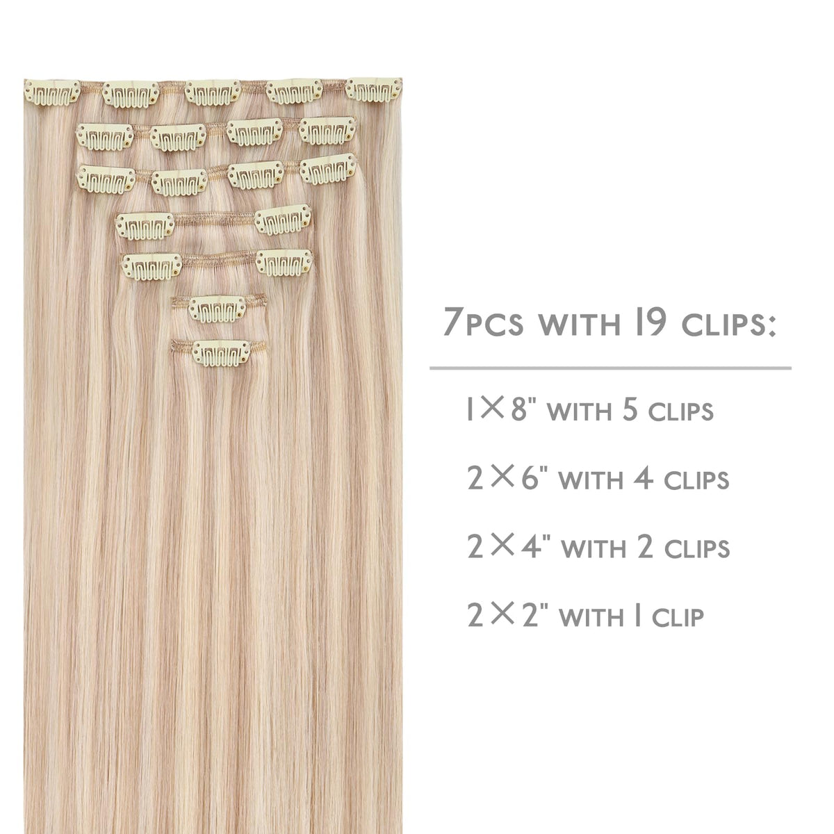 Détails des clips en silicone des extensions de cheveux Wennalife
