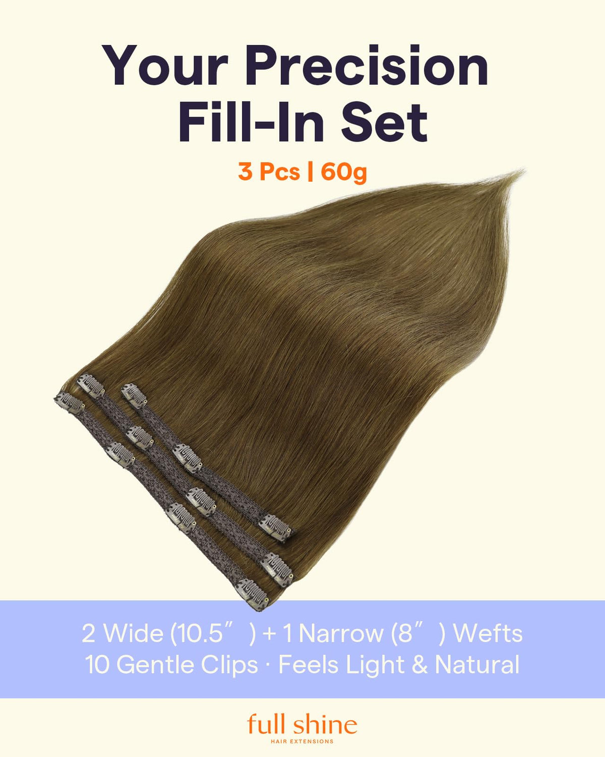 Détails des clips en silicone des extensions Full Shine