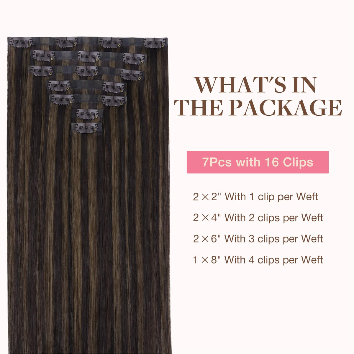 Détails des clips en silicone des extensions GOO GOO