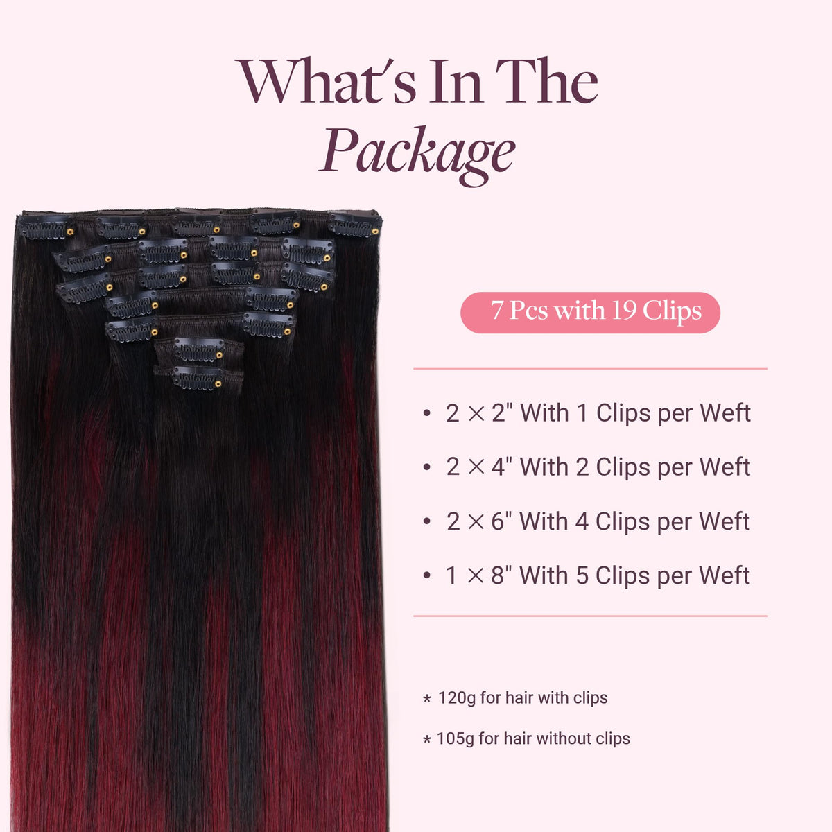 Détails des clips en silicone des extensions GOO GOO
