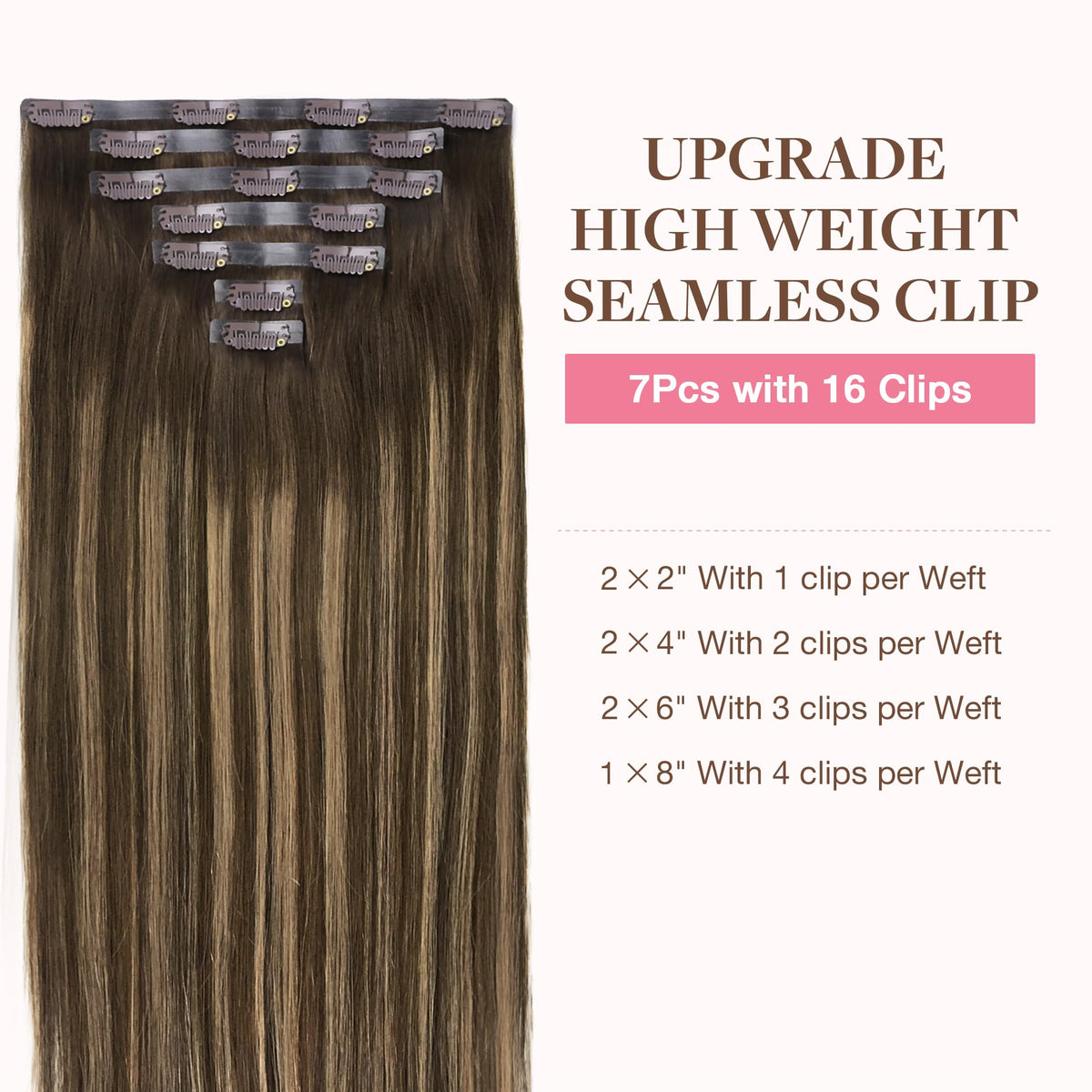 Détails des clips en silicone des extensions GOO GOO