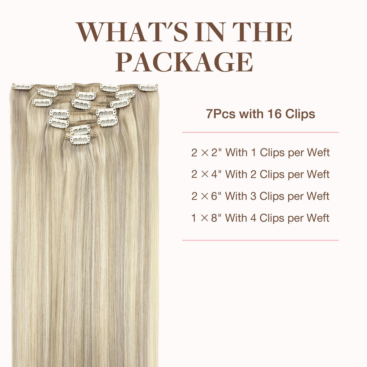 Détails des clips en silicone des extensions GOO GOO