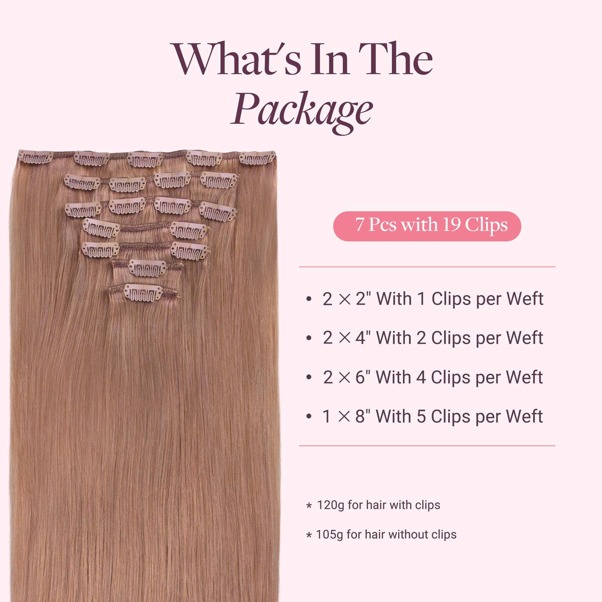 Détails des clips en silicone des extensions GOO GOO