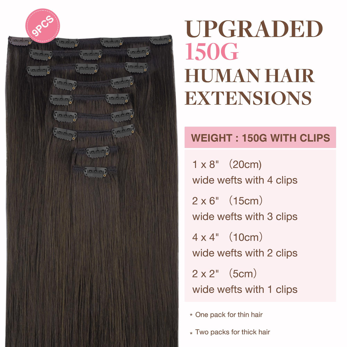 Détails des clips en silicone des extensions GOO GOO