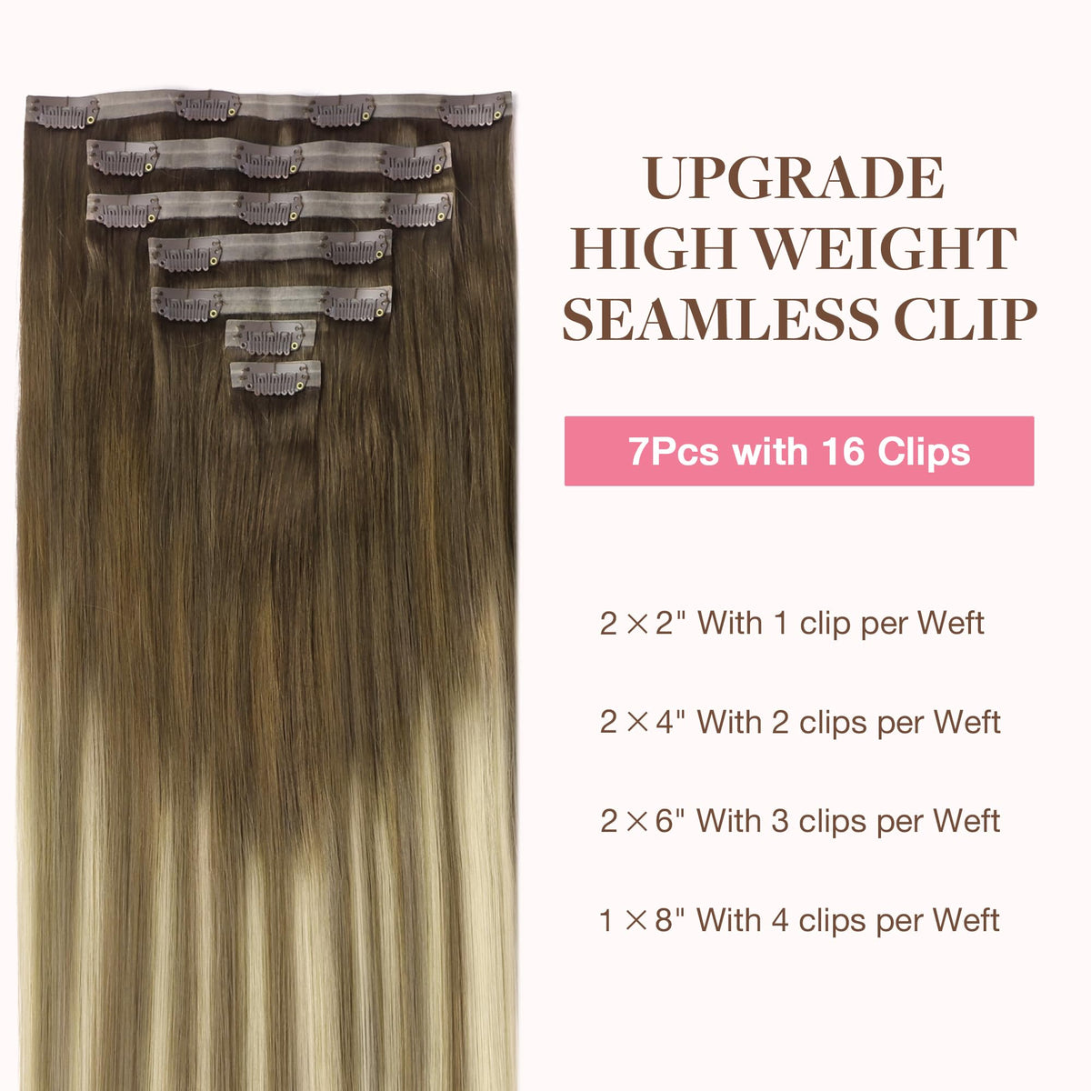 Détails des clips en silicone des extensions GOO GOO pour un confort optimal