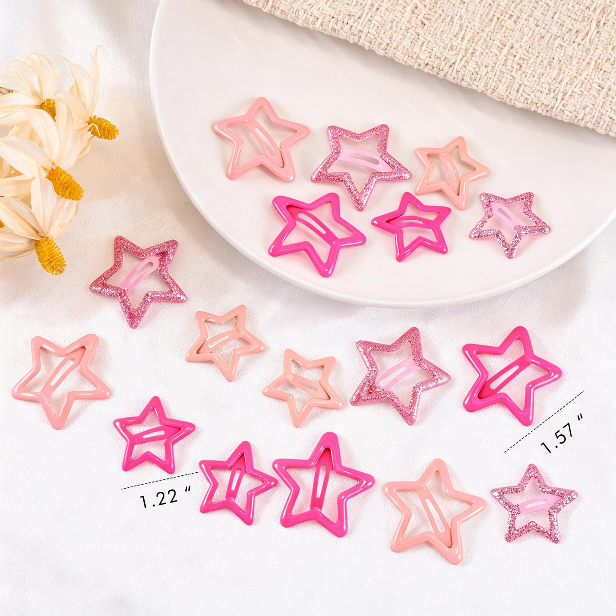 Détails des clips étoiles VIBILIA, taille et couleur