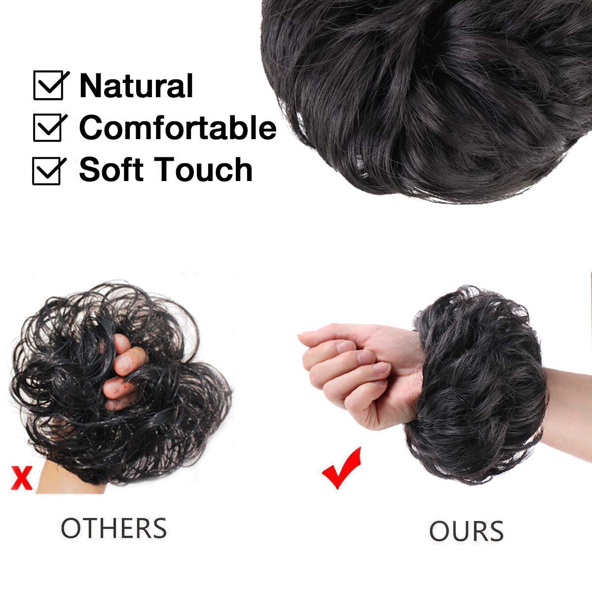 Détails des clips inclus avec le chignon MORICA