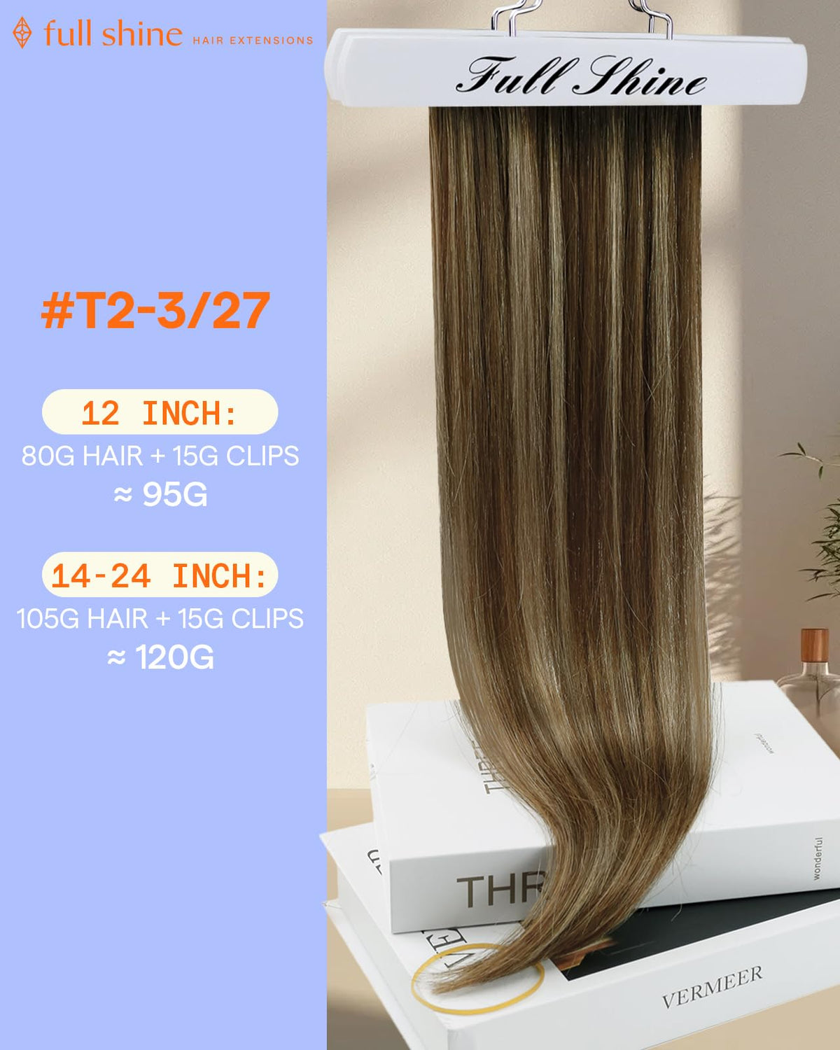 Détails des clips renforcés des extensions Full Shine