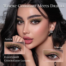 Détails des clusters de cils doux 60D du kit KEYYOU