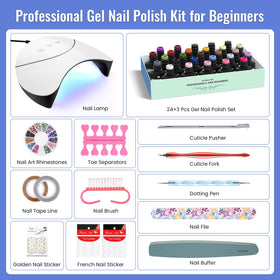Détails des couleurs de vernis du kit VANREESA