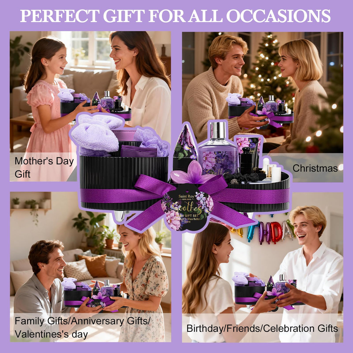 Détails des crèmes et soins du coffret spa Saint Roy