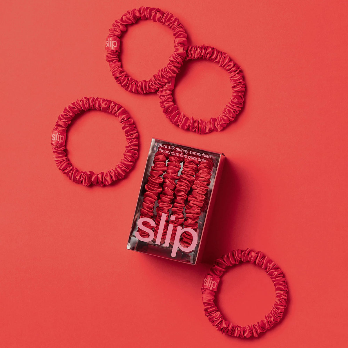 Détails des élastiques à cheveux en soie SLIP, texture de la soie