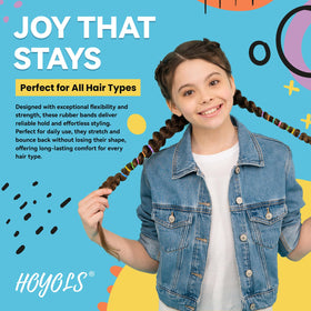 Détails des élastiques à cheveux HOYOLS en couleur rose