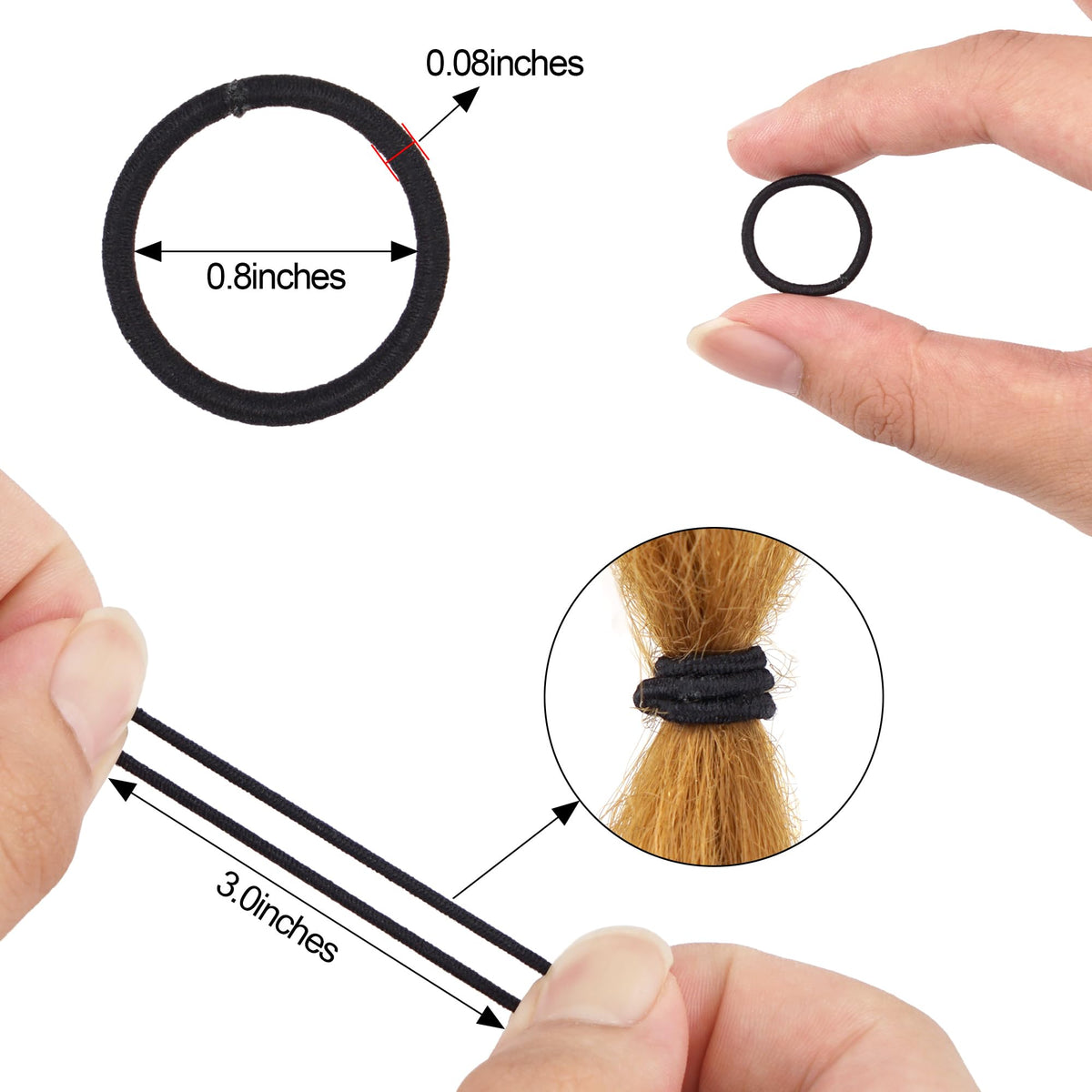 Détails des élastiques à cheveux noirs CÉLLOT 2cm