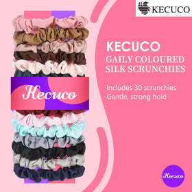 Détails des élastiques cheveux satinés KECUCO avec texture douce
