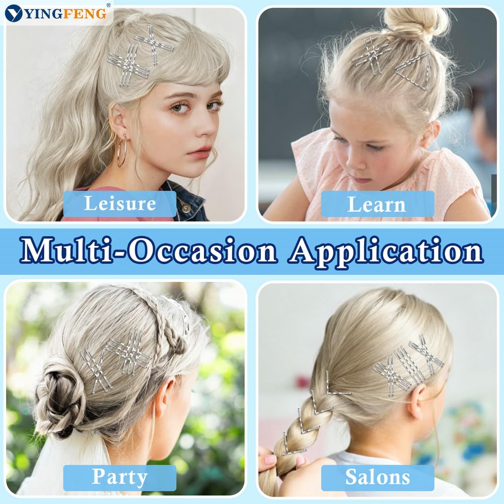 Détails des épingles à cheveux argentées avec finition lisse