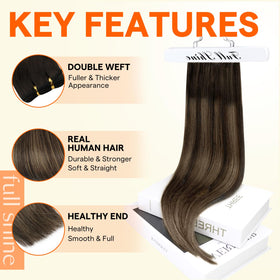 Détails des extensions capillaires Full Shine avec texture soyeuse