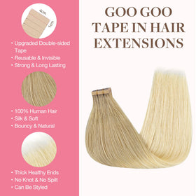 Détails des extensions capillaires GOO GOO avec ruban adhésif