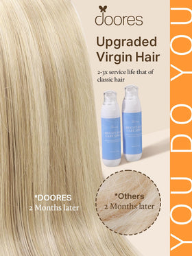 Détails des extensions de cheveux DOORES avec ruban transparent