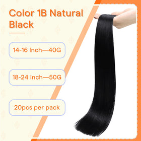 Détails des extensions de cheveux Full Shine 20 pouces noir off