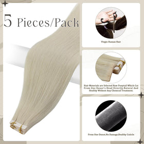 Détails des extensions de cheveux Full Shine avec bande adhésive