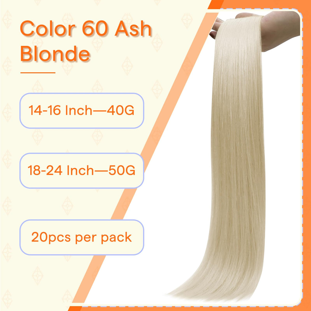 Détails des extensions de cheveux Full Shine avec bande adhésive