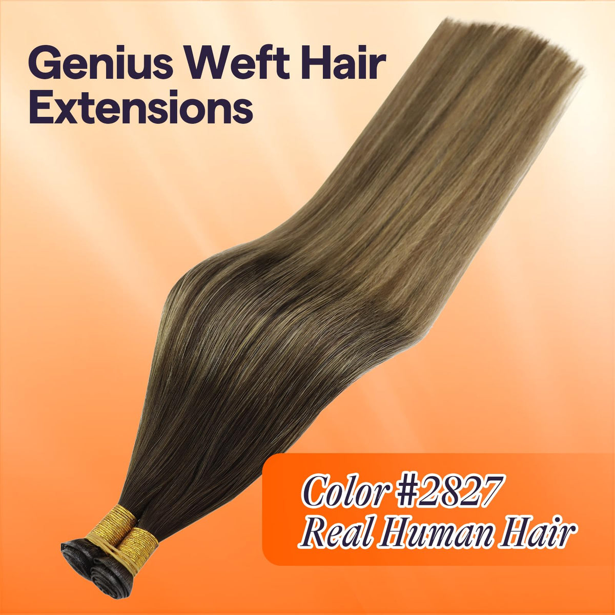 Détails des extensions de cheveux Full Shine avec texture visible