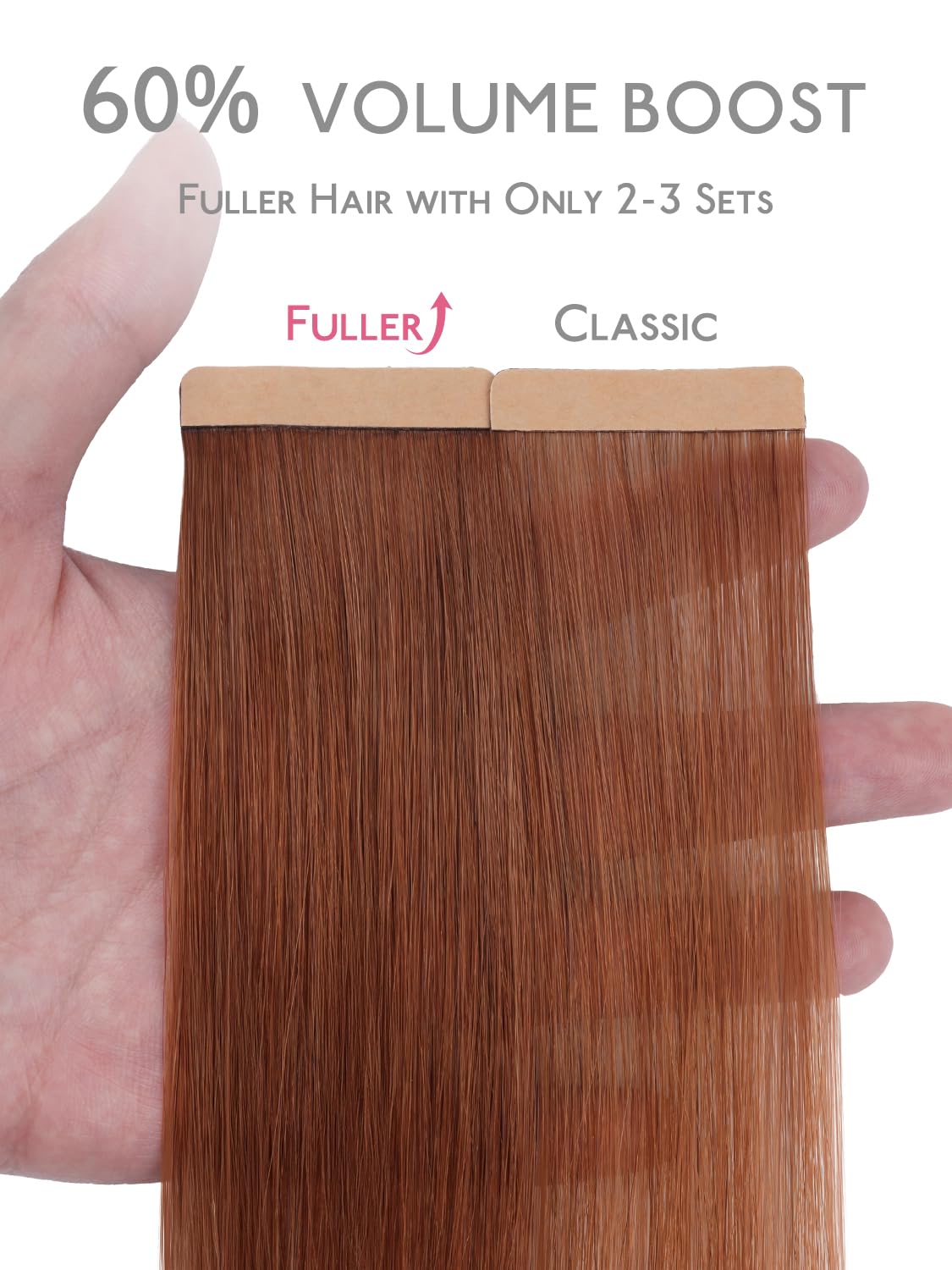 Détails des extensions de cheveux Wennalife avec texture lisse