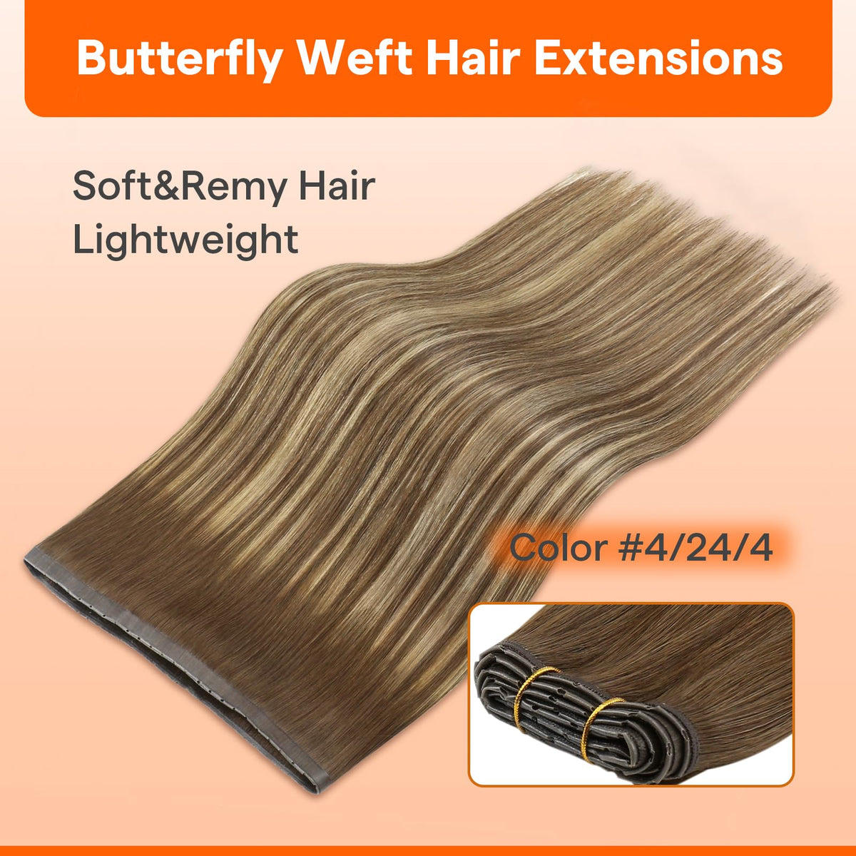 Détails des extensions Full Shine avec texture soyeuse