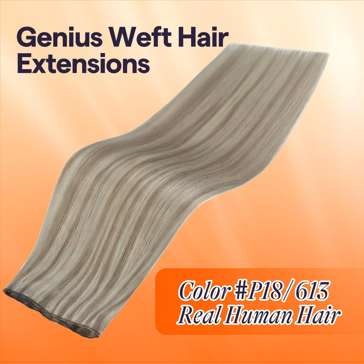 Détails des extensions Full Shine montrant la texture et la qualité des cheveux