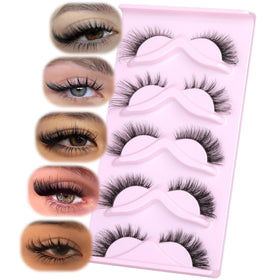 Détails des faux cils Cat Eye avec bande claire